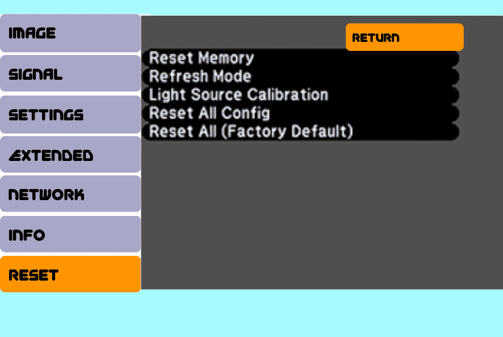 reset epson’s settings to default