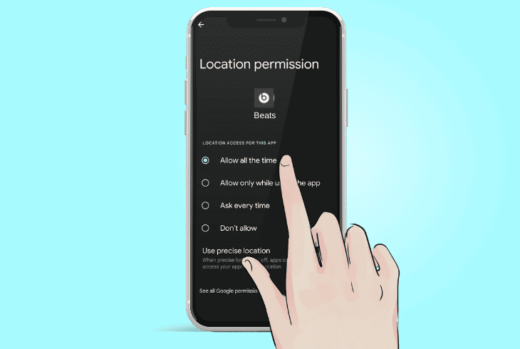 allow beats app to share location