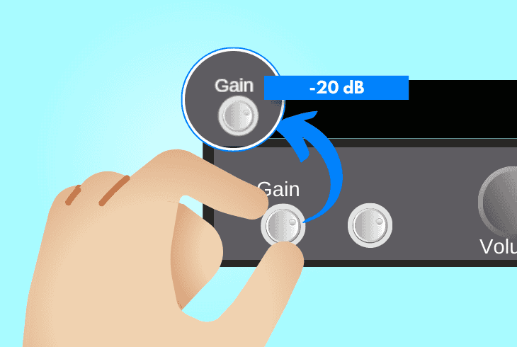 boost gain to at least -20 db
