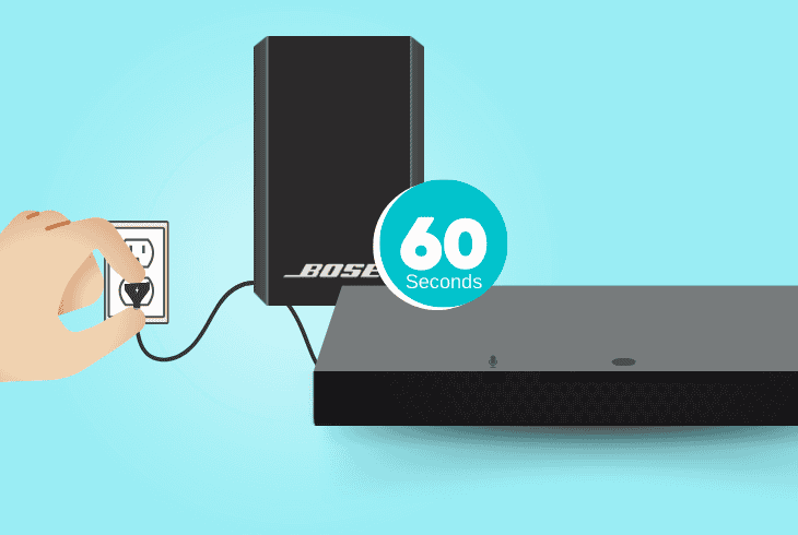 power cycle the bose 900 soundbar