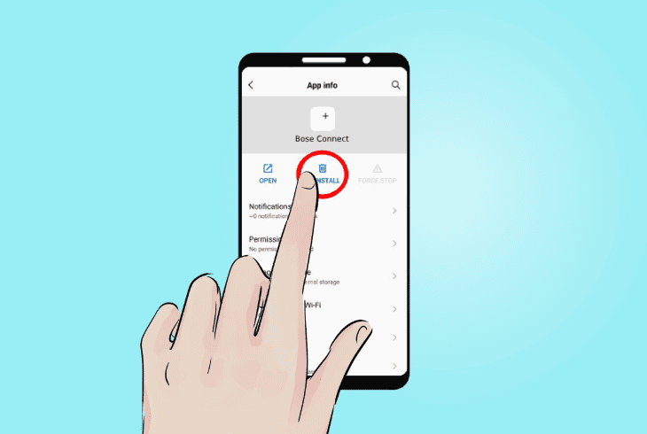 reinstall bose connect on android