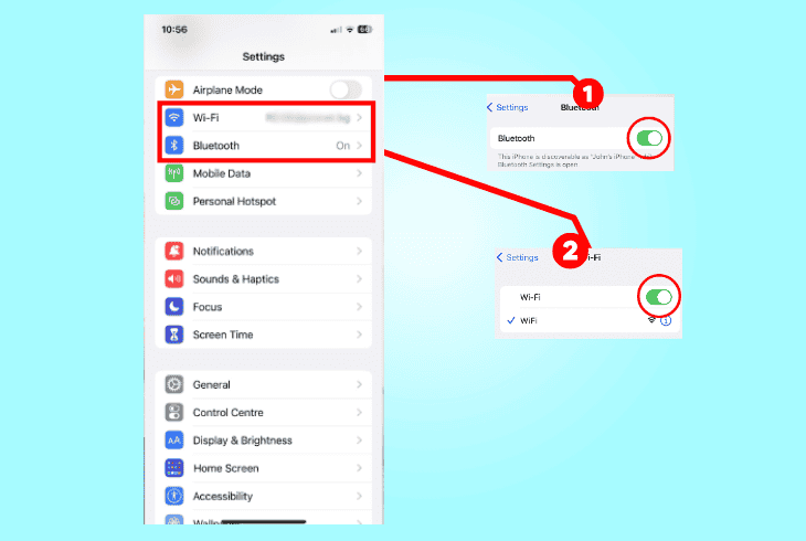re-activate your wi-fi & bluetooth