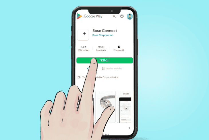 enable pairing mode via the bose app