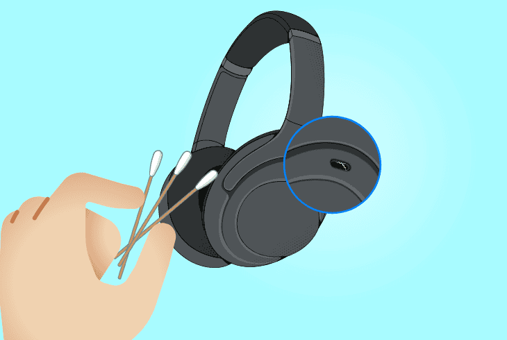 clean the solo³ charging port