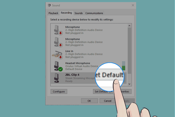 set jbl as default audio output (windows)