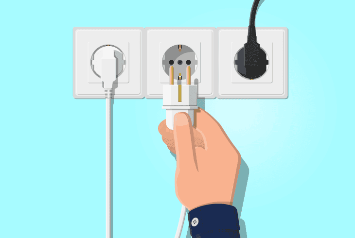 switch to a different power outlet