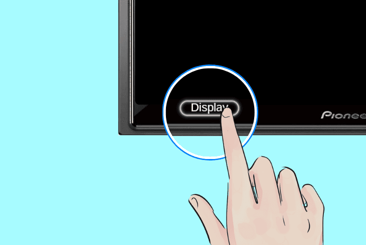 press the “disp” display button
