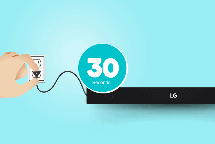 discharge the lg soundbar’s power