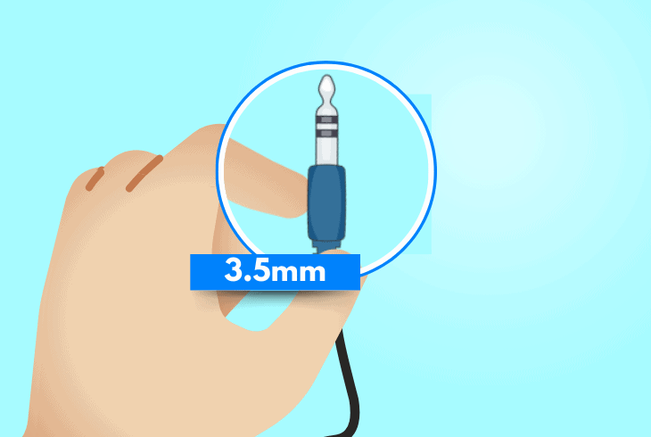 use the 3.5 mm “line input” jack