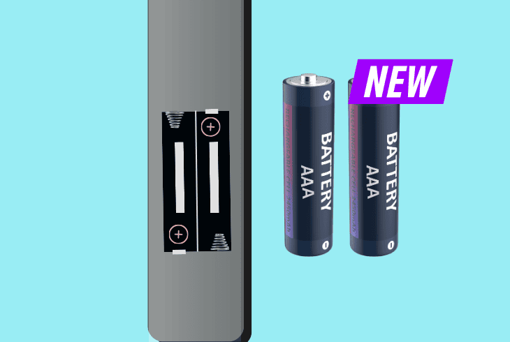 replace the onn remote’s batteries