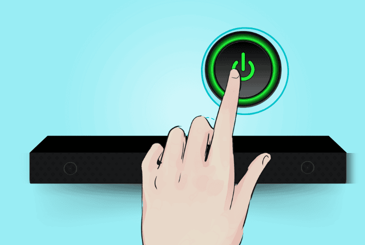 inspect the onn soundbar’s power