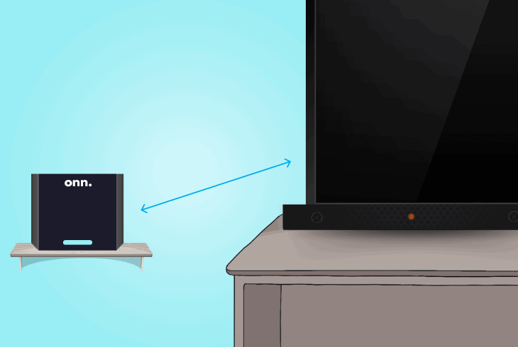 reposition your onn subwoofer