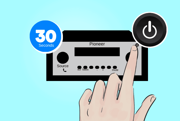 power reset the pioneer radio