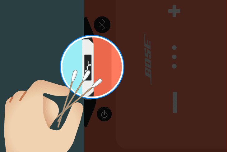 remove charging port obstructions