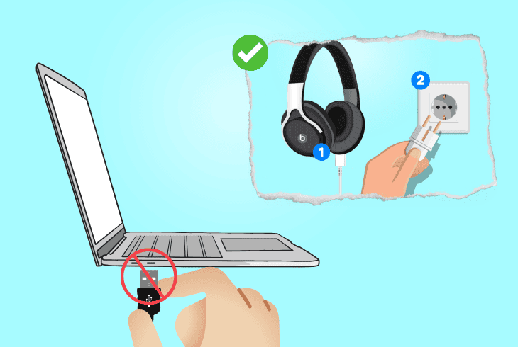 switch from usb to power adapter