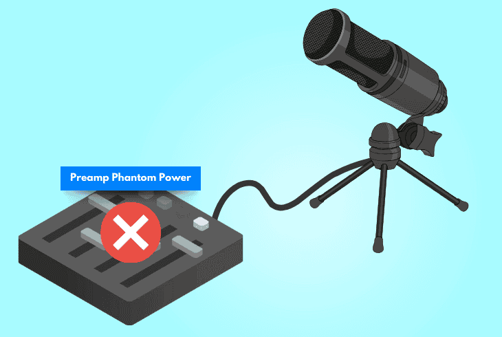 stop the preamp’s phantom power