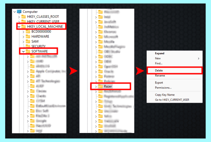 how to remove razer synapse 3 registries