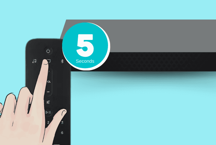 enable the soundbar “setup” mode