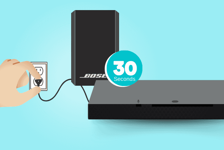 soft reset the bose soundbar