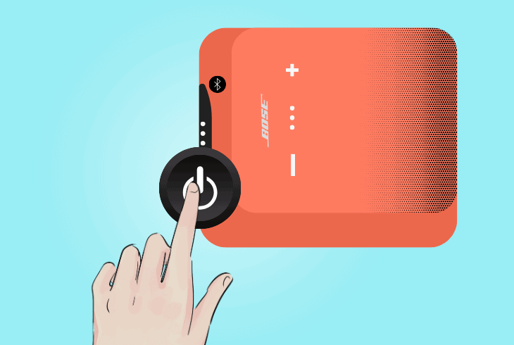 long-press bose soundlink’s “power”