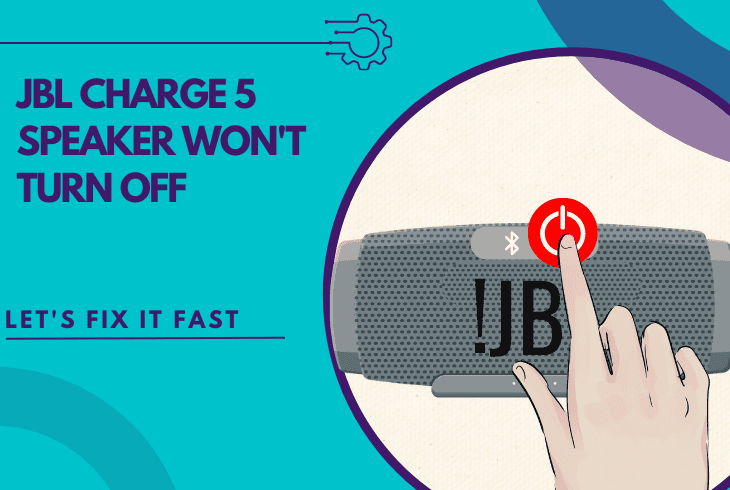 jbl charge 5 speaker won't turn off