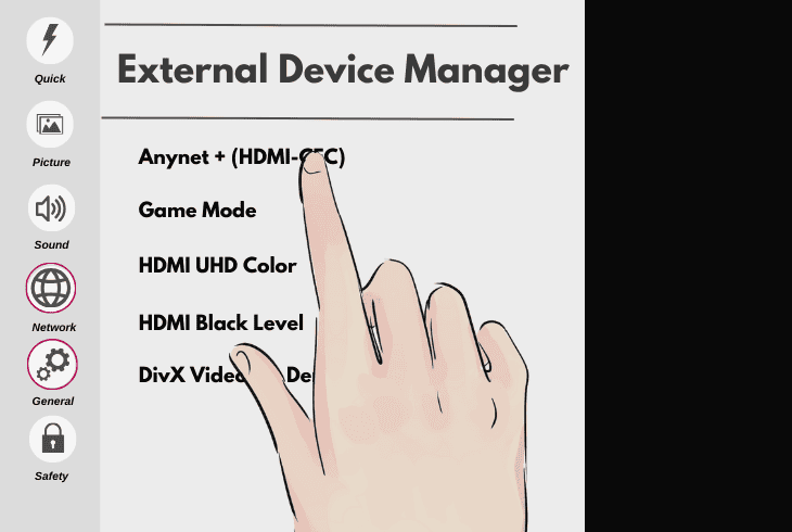 enable “hdmi-cec” in the tv settings