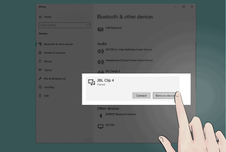 how to forget bluetooth on windows