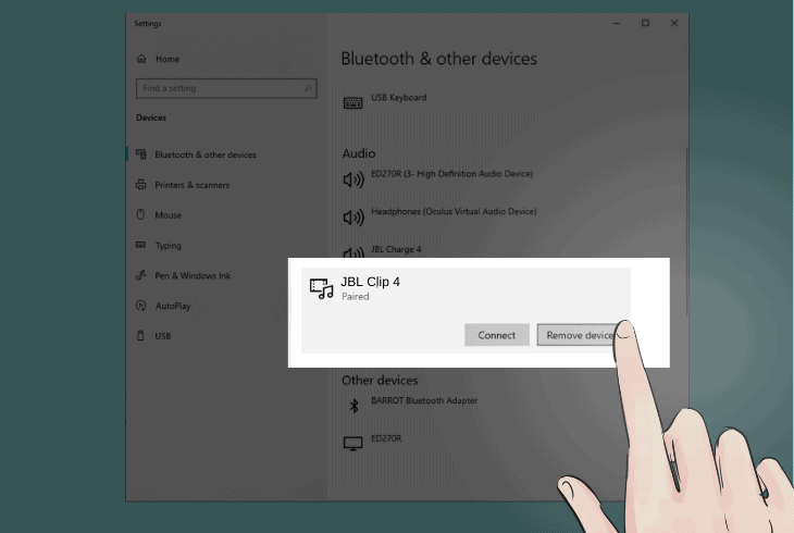 how to “forget” a speaker on windows