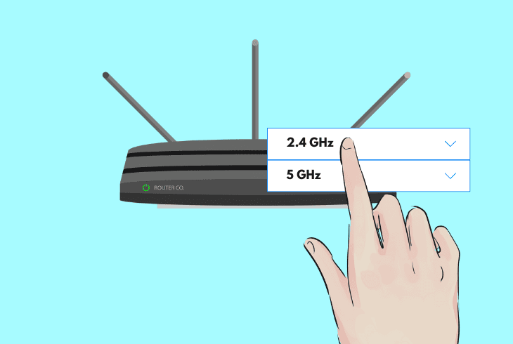 switch to the 2.4 ghz frequency