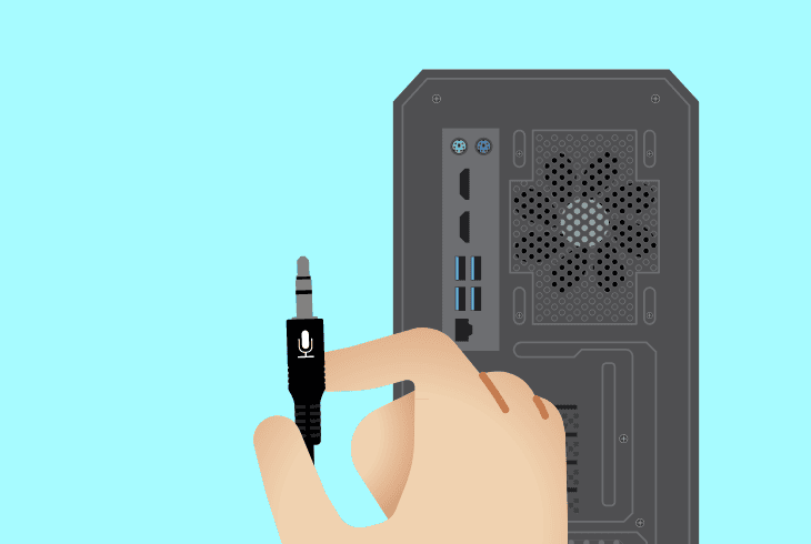 connect to different 3.5 mm mic port