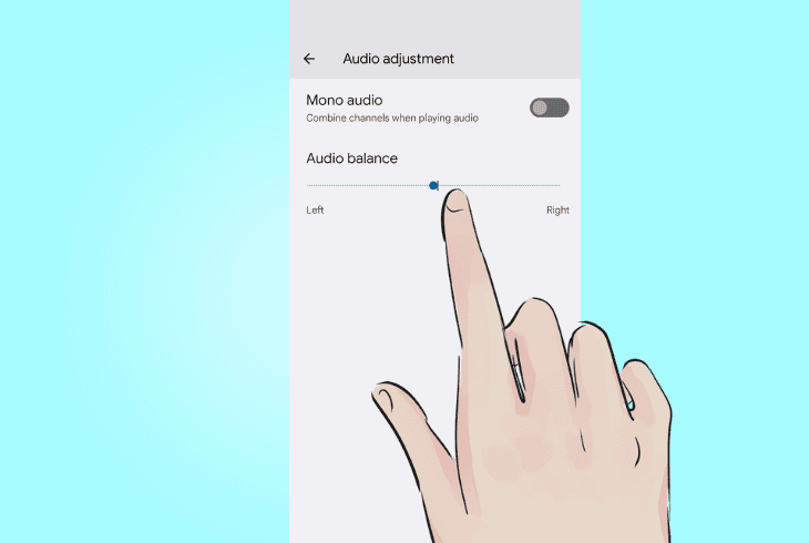 configure audio balance on android