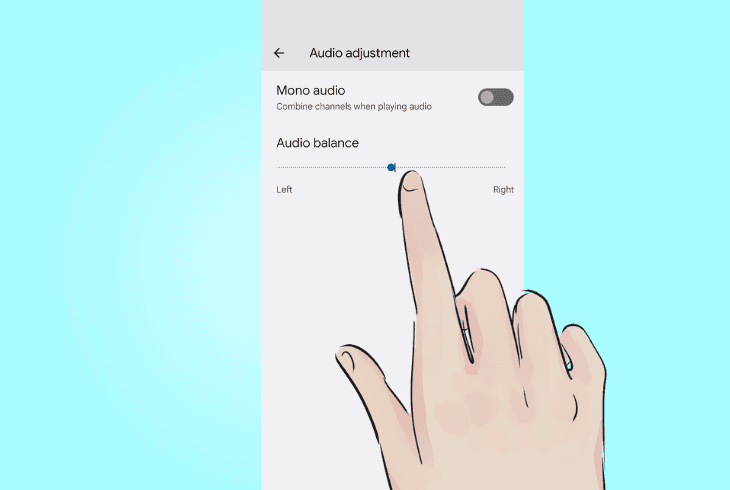 adjust the device’s audio balance