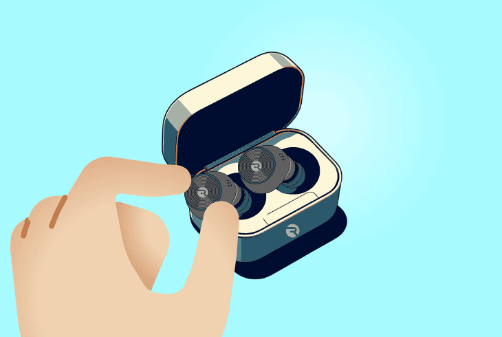 reset earbuds while in the capsule