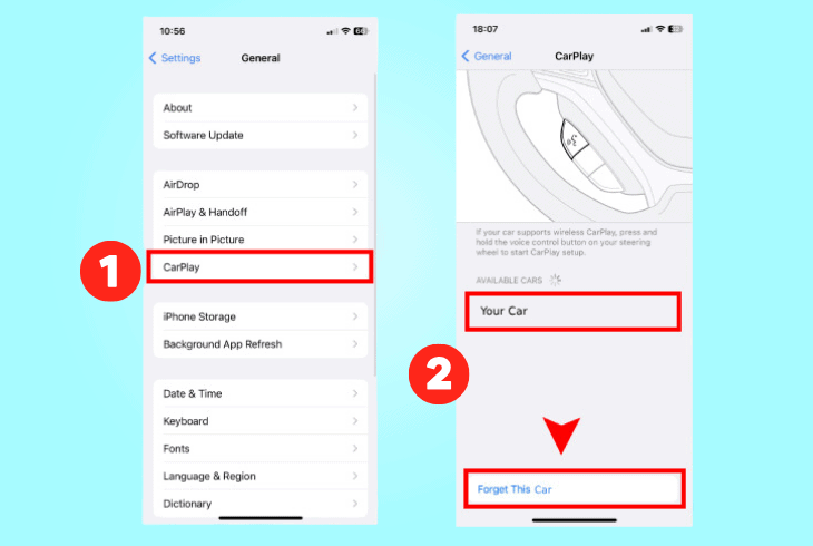 forget the carplay’s connection
