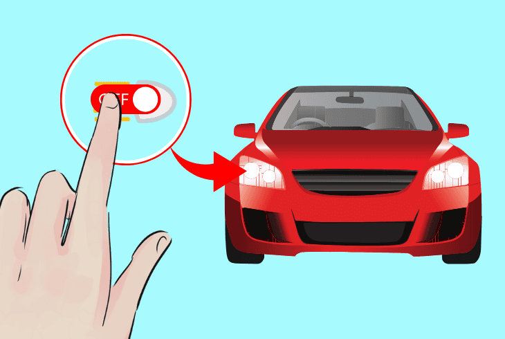 turn off the car’s headlights
