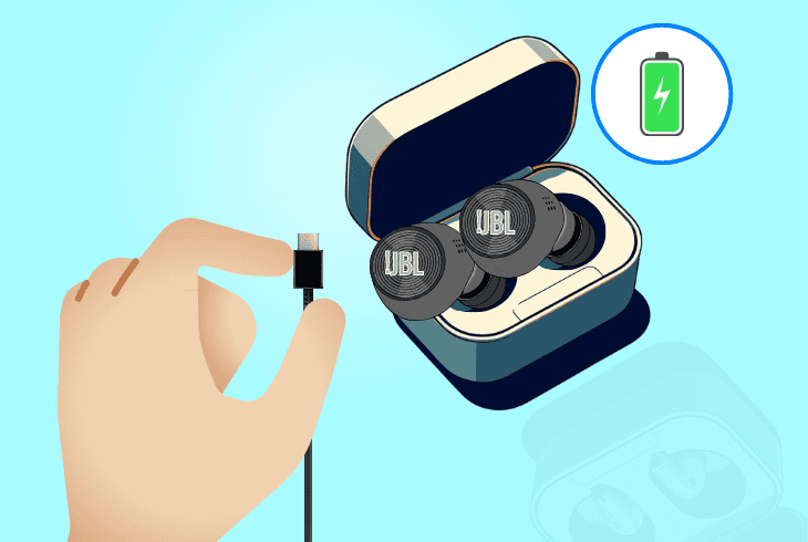 verify both earbuds are charged
