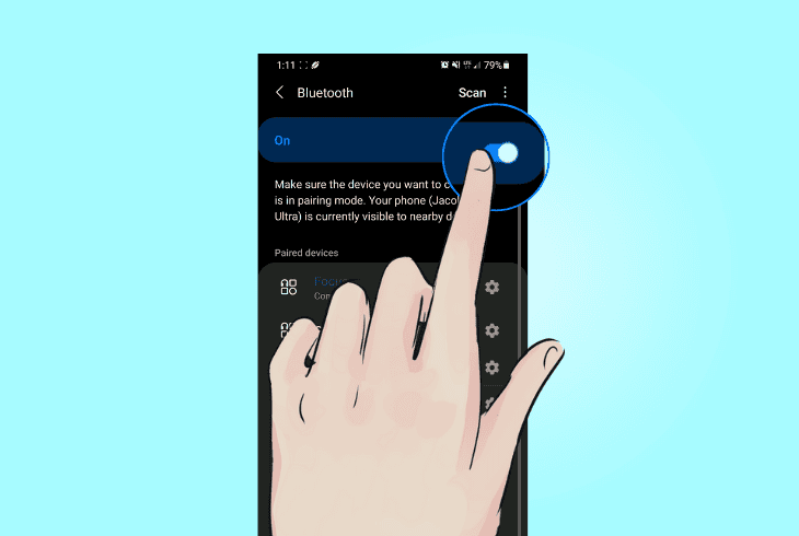 re-activate your device’s bluetooth