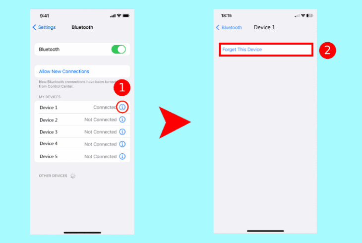 check for connected devices on iphone