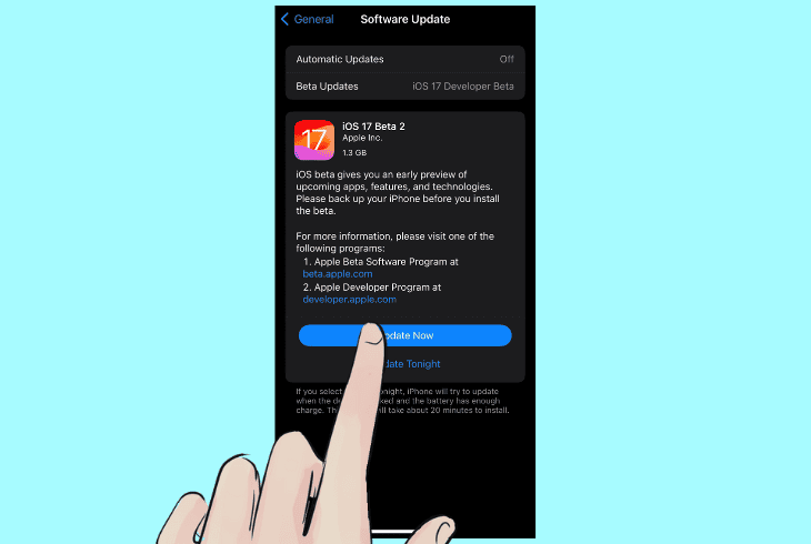 update the iphone firmware build