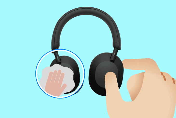 clean your sony headset ear cups