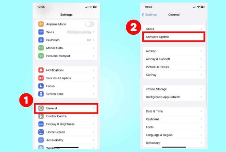 update the iphone’s ios version