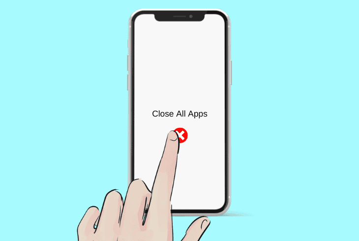 force-close all the iphone apps
