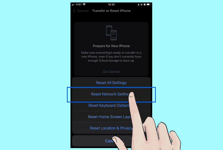 network reset your iphone