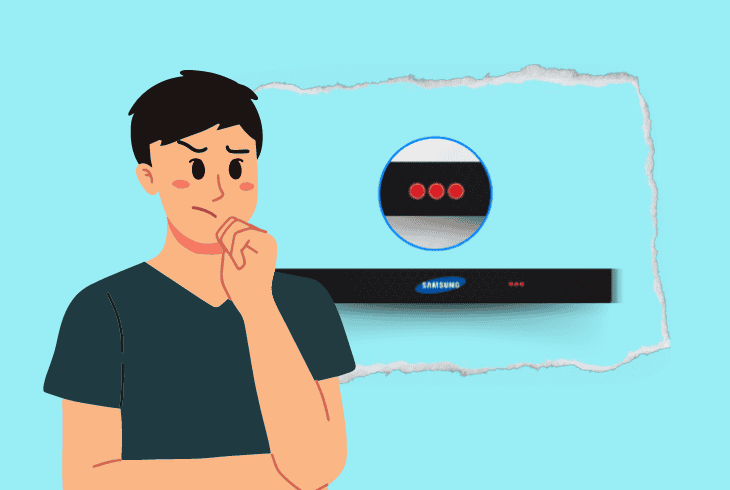 red light on samsung soundbar mean