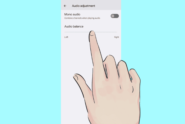 adjust the “audio balance” options