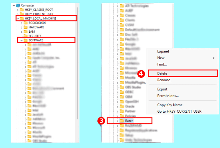 uninstall razer synapse 3 pc registries