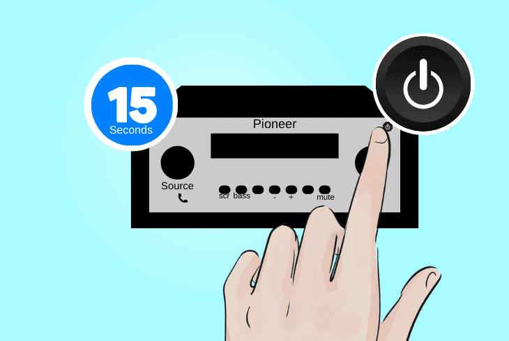 force reset the pioneer car stereo