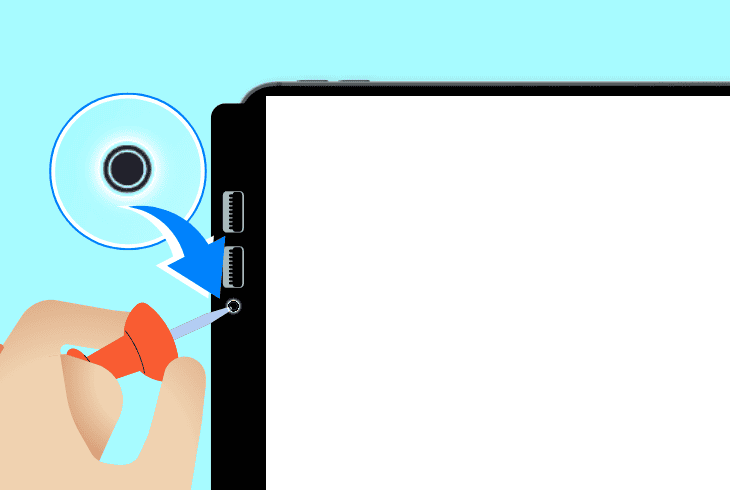 factory reset pioneer with “reset” button