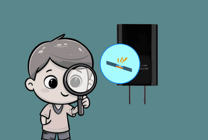 inspect the usb power adapter