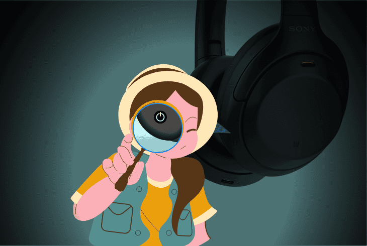 inspect the headset’s “power” button